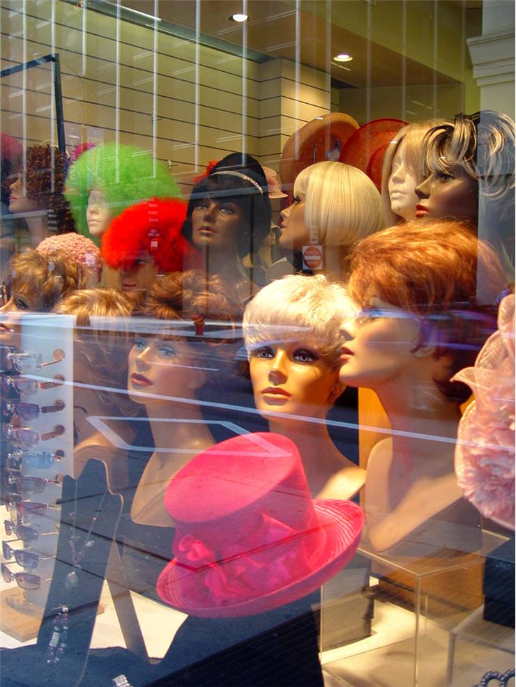 Wigs Shop Window